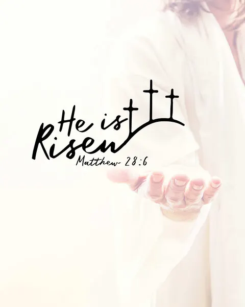 He Is Risen Hand, wall art by Alva Jumath