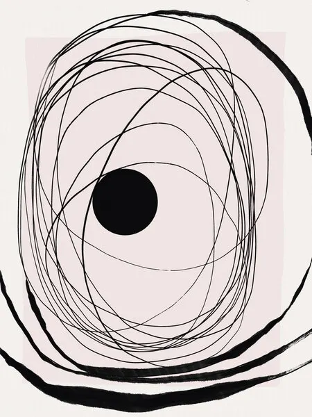 Black Circle Orbit, wall art by Little Dean