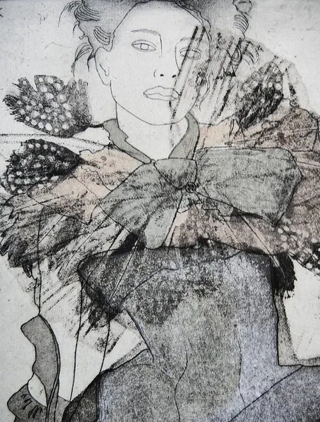 Abstract Butterfly Woman, wall art by Doris Schmitz