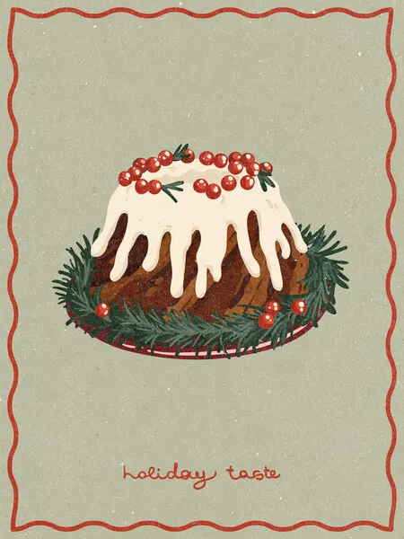 Christmas cake. Holiday Taste, wall art by NKTN
