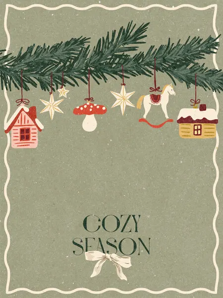 Toys on the Christmas tree, wall art by NKTN