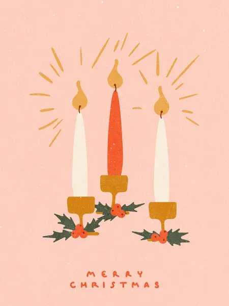 Christmas Candles, wall art by NKTN
