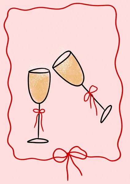 Champagne Cheers, wall art by Athene Fritsch