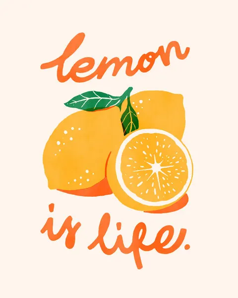 Lemon Is Life, wall art by Arté Koola