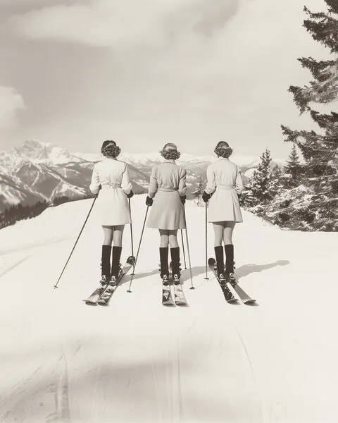 Elegant Ski Mountain View, wall art by Pictufy Studio IV