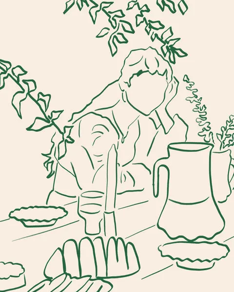 Relaxed Garden Dining, wall art by Kintsugi99