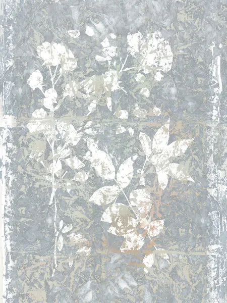 Abstract Grey Botanicals, wall art by cartissi