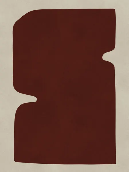 Organic Maroon Shape, wall art by Vitor Costa