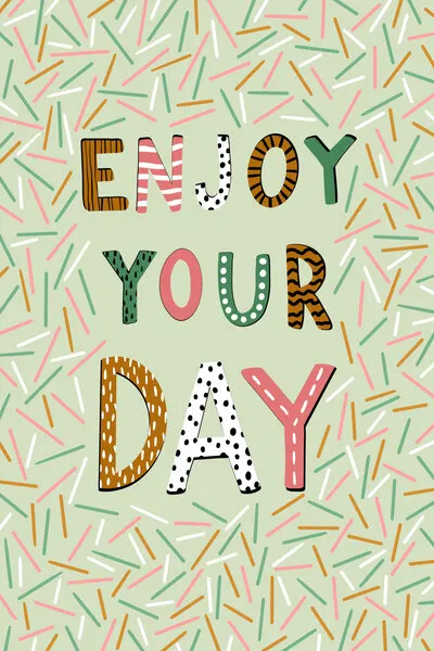 Colorful Enjoy Your Day, wall art by EMELIEmaria