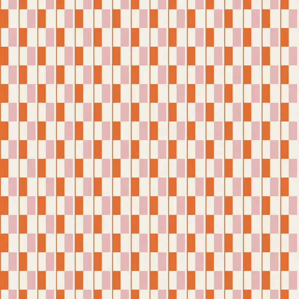 Retro Orange Pink Blocks, wall art by Little Dean