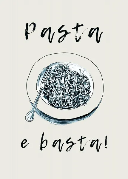 Pasta E Basta Sketch, wall art by Andreas Magnusson