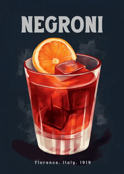 Classic Florence Negroni, wall art by Andreas Magnusson