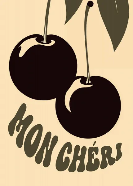 Sweet Mon Cheri Cherries, wall art by Andreas Magnusson