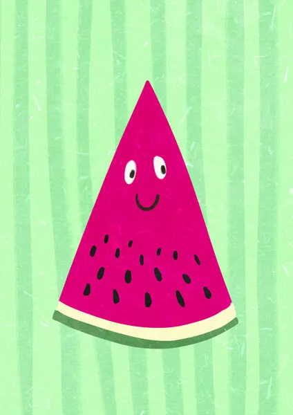 Hello watermelon, wall art by Raissa Oltmanns