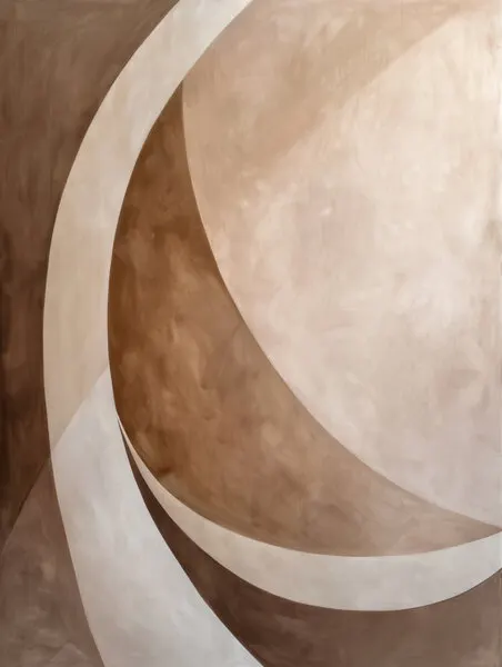 Neutral Flowing Curves, wall art by Bilge Paksoylu