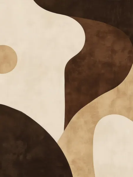 Earthy Flowing Shapes, wall art by Bilge Paksoylu