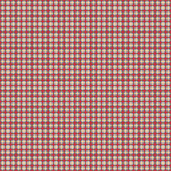 Rustic Red Beige Plaid, wall art by Little Dean