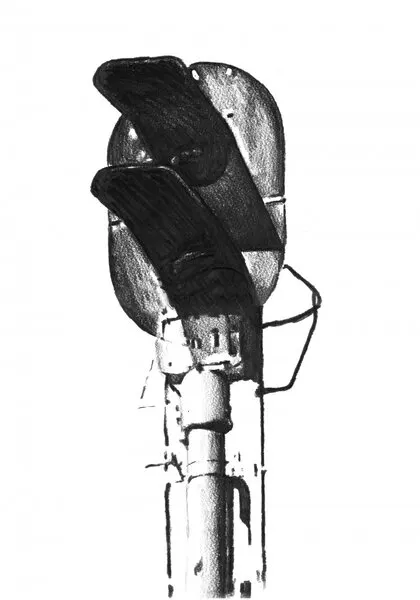 Railway Signal Drawing, wall art by Kulik
