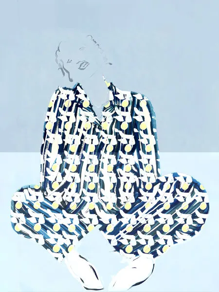 Elegant Lemon Pattern Fashion, wall art by casa cartissi