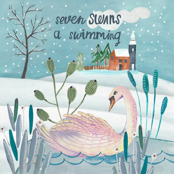 Seven swans a swimming, wall art by Caroline Bonne Müller