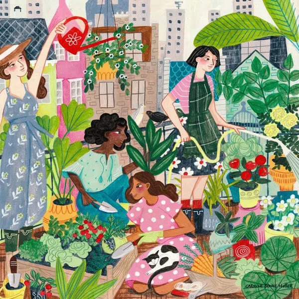 Urban Gardening in the City, wall art by Caroline Bonne Müller
