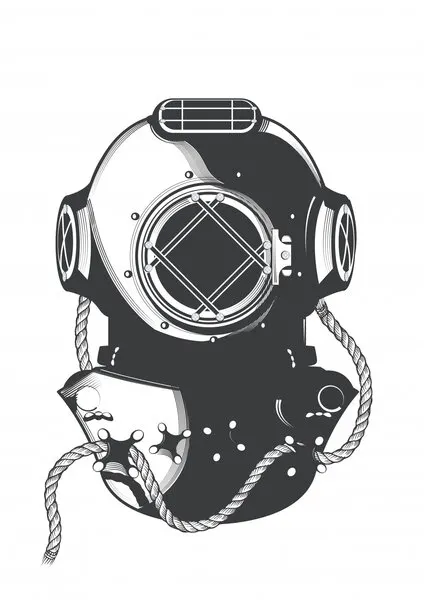 Vintage Diver, wall art by Nicholas