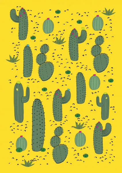 Playful Desert Cacti, wall art by Nicholas