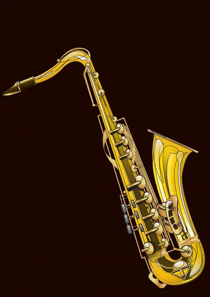 Elegant Golden Saxophone, wall art by Nicholas