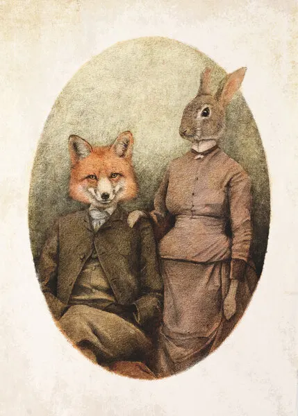 The Foxes, wall art by Mike Koubou