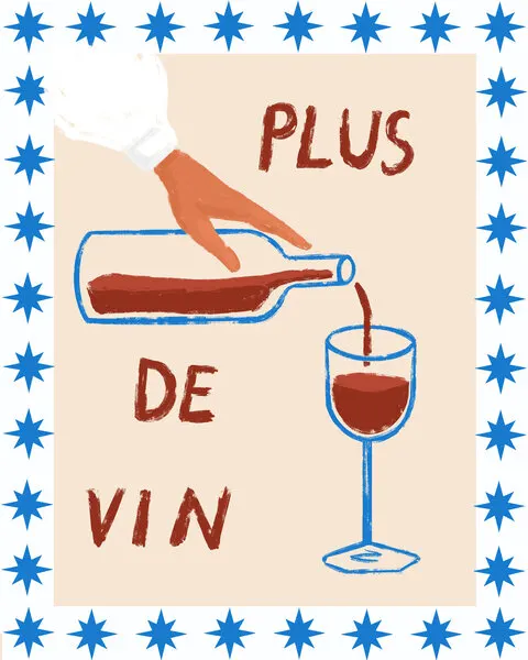 Wine Pour Delight, wall art by Petra Lizde