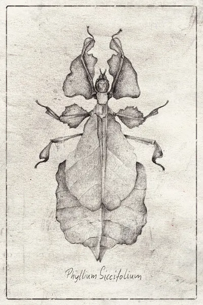 Phyllium Siccifolium, wall art by Mike Koubou