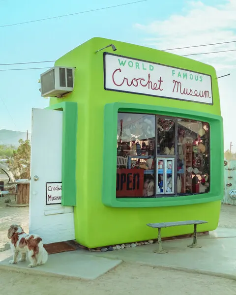 World Famous Crochet Museum, wall art by Tom Windeknecht
