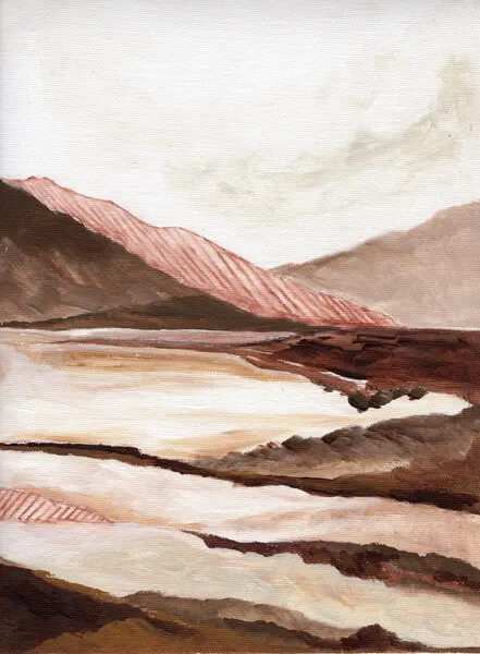 Terracotta Mountain Vista, wall art by Nikita Jariwala
