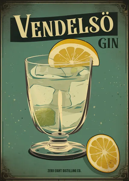 Vintage Gin Cocktail, wall art by Andreas Magnusson