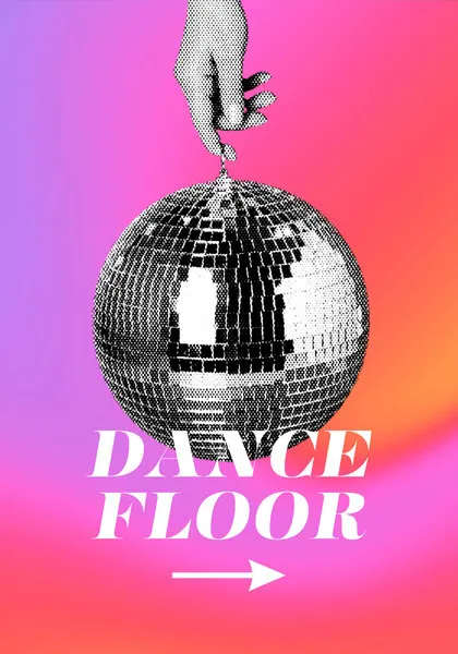 Monochrome Disco Ball, wall art by Athene Fritsch