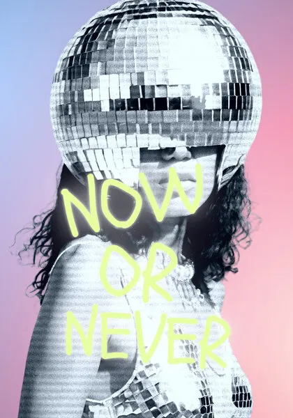 Woman with a Disco Ball Helmet, wall art by Athene Fritsch