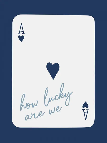 Ace of Hearts Lucky Us, wall art by Jolly and Dash
