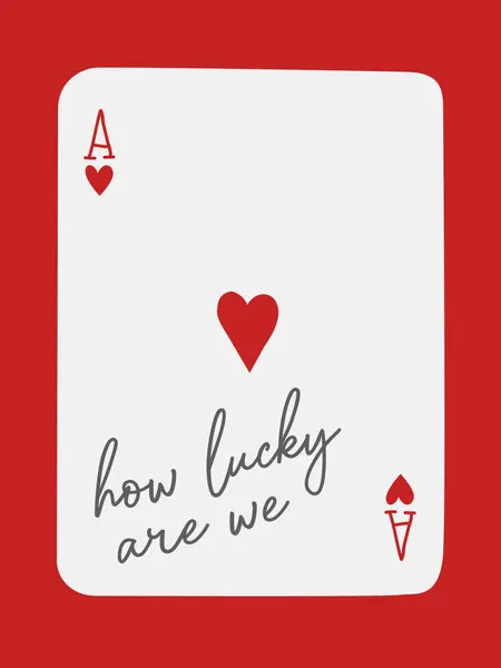 Lucky Ace of Hearts, wall art by Jolly and Dash