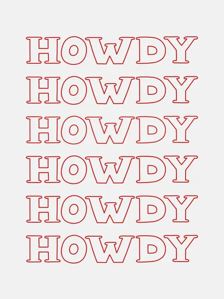 Red Howdy, wall art by Jolly and Dash
