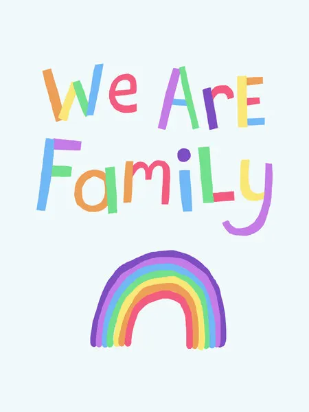 We Are Family Rainbow, wall art by Carla Daly