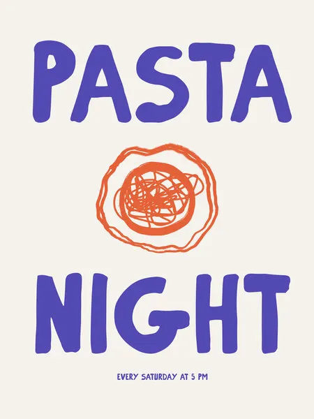 Pasta Lovers Unite!, wall art by Treechild