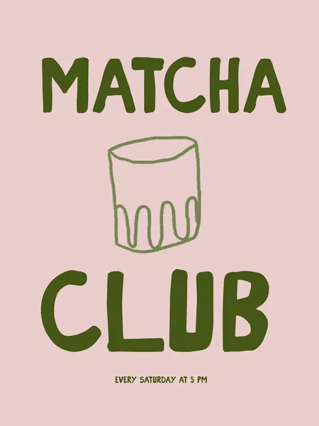 Matcha Gathering, wall art by Treechild