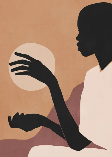 Desert Sun Silhouette, wall art by ThingDesign