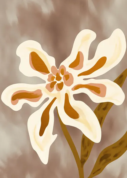 Warm Abstract Bloom, wall art by Andreas Magnusson