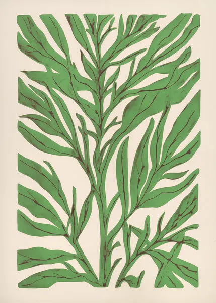 Elegant Green Leaves, wall art by Andreas Magnusson