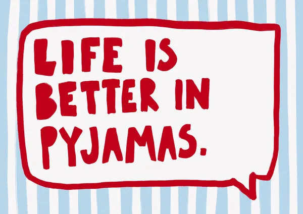 Cozy Pyjama Wisdom, wall art by Athene Fritsch