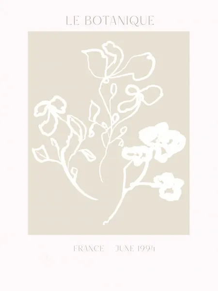 Floral Outline '94, wall art by Treechild