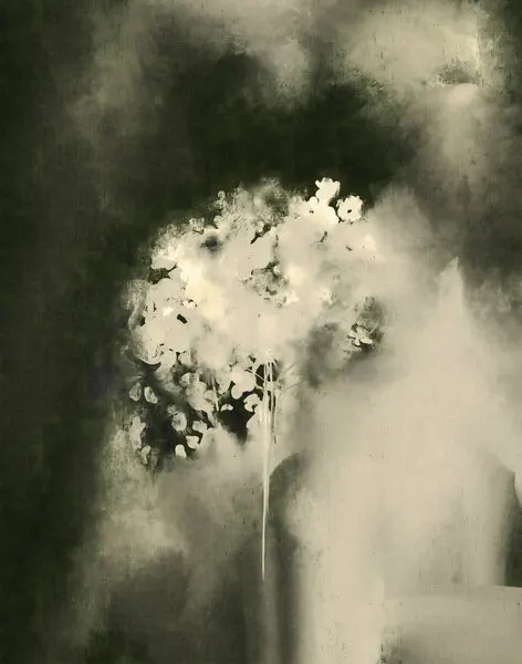 Glowing Abstract Flowers, wall art by Josie George