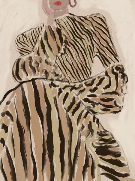 Zebra Elegance, wall art by Treechild