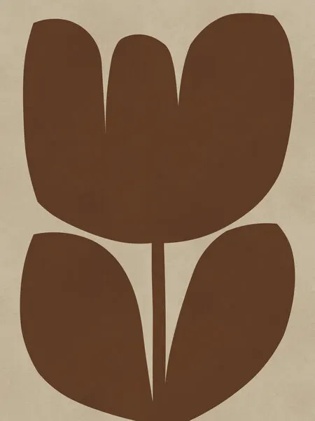 Modern Brown Bloom, wall art by Vitor Costa